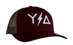 Maroon/Gray Trucker Snapback