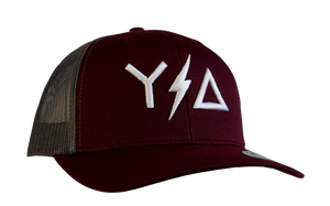 Maroon/Gray Trucker Snapback